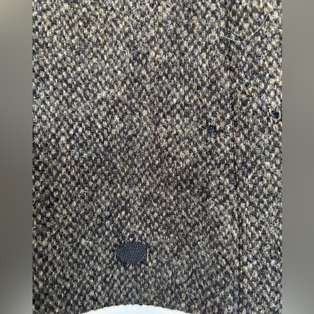 Marc Jacobs double-breasted wool-blend overcoat grey herringbone oversized XL - Picture 6 of 6